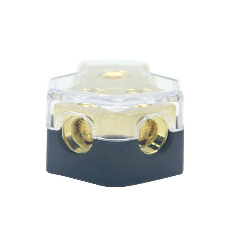 ZOOKOTO 0/2/4 Gauge in 4/8/10 Gauge Out Amp Power Distribution Block Car Audio Splitter 2 Way Outputs Power Distributor Block Fuse Holder 2Pcs - Image 2